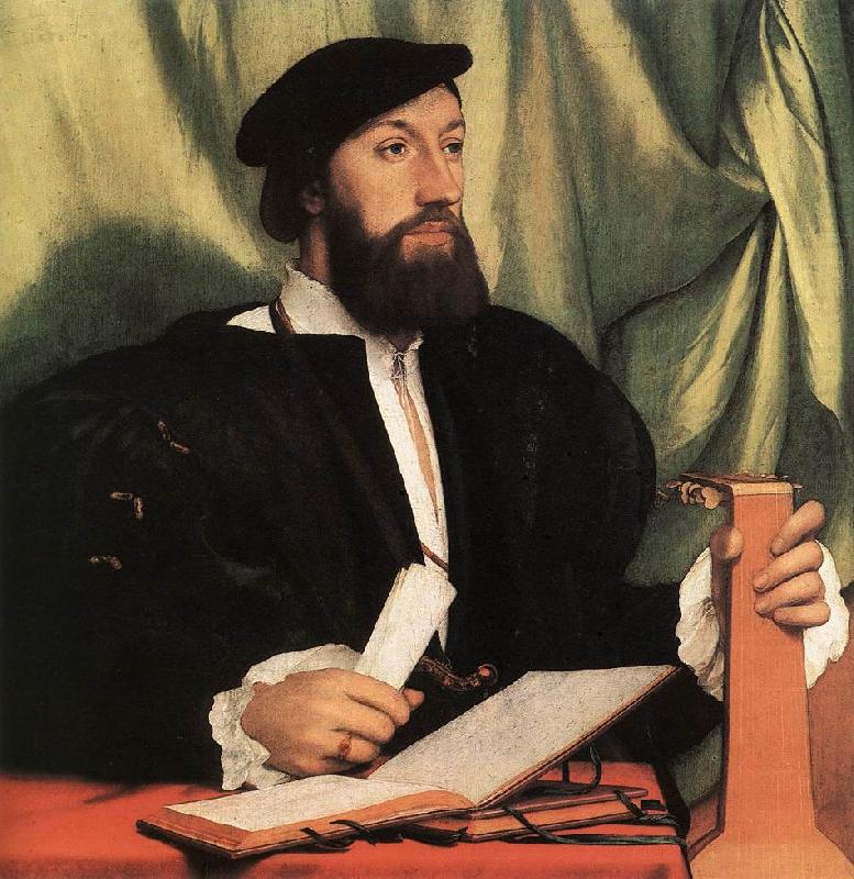 HOLBEIN, Hans the Younger Unknown Gentleman with Music Books and Lute sf china oil painting image